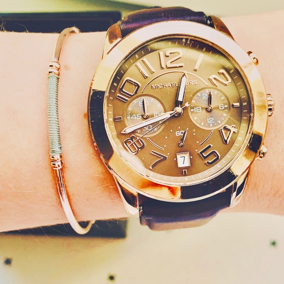 Michael Kors Rose Gold Chronograph Watch - Picture 1 of 5